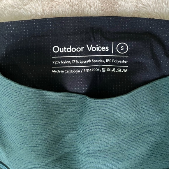 Outdoor Voices TechSweat 3/4 Leggings Evergreen Size S - Picture 8 of 11